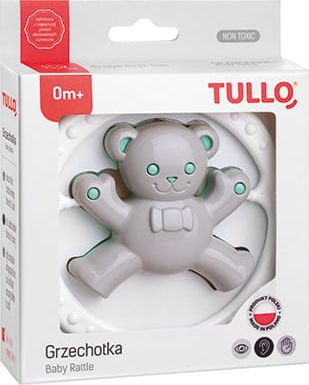 Tullo Grzechotka miś szaro-miętowy 165 Tullo