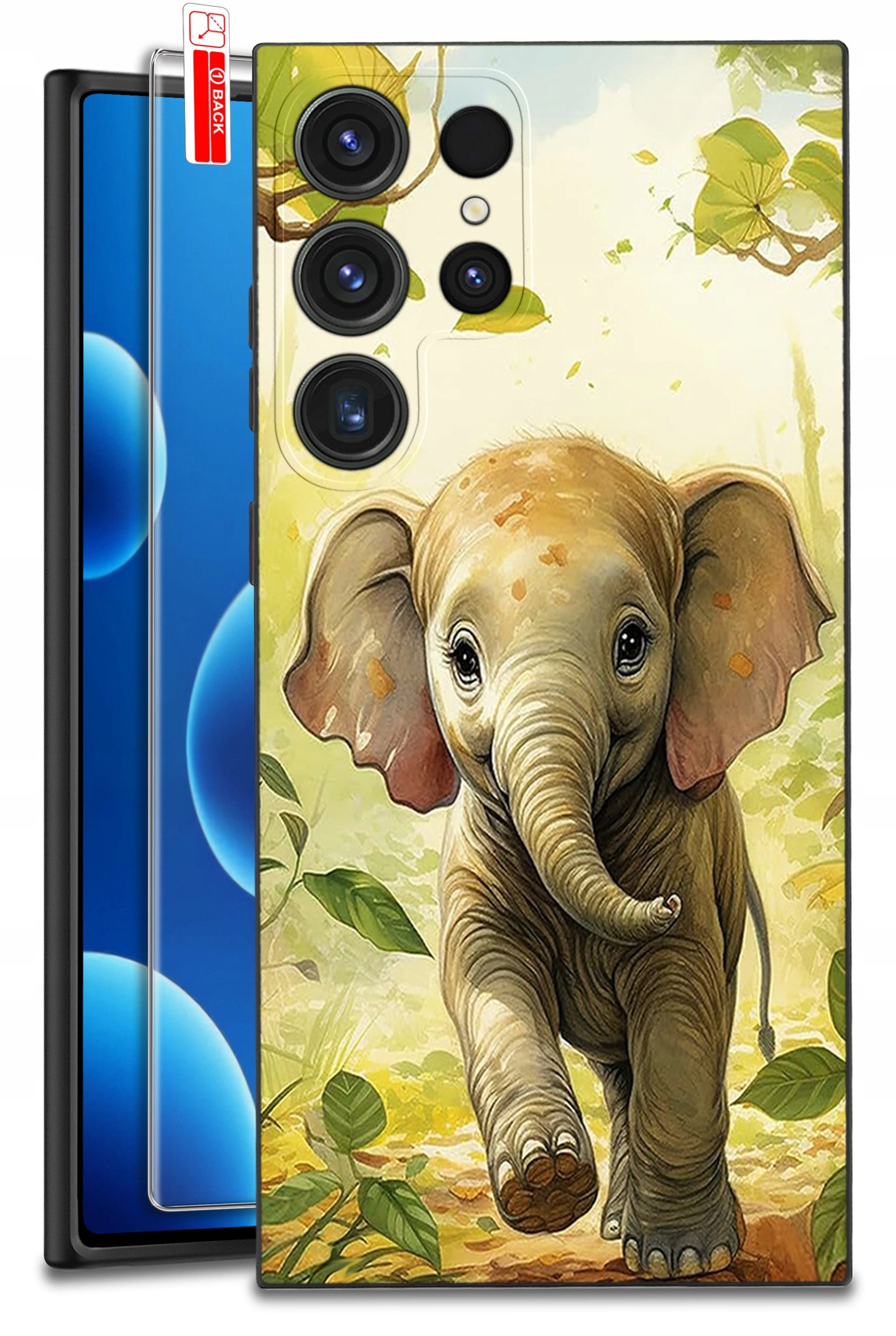 ETUI do Samsung Galaxy S25 Ultra WZORY | SILIKONOWE MATT CASE + SZKŁO 9H