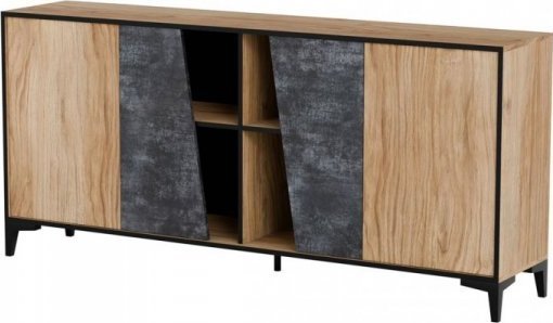 Cama Meble Komoda 4D OVO 180x38xH83 dąb/beton