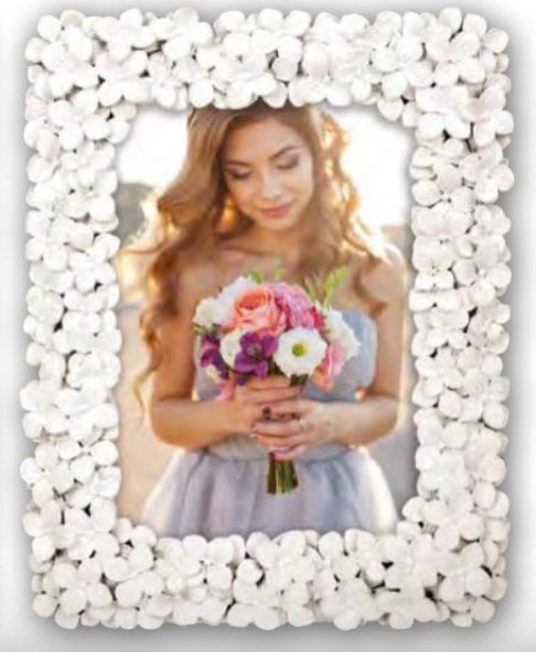 Ramka ZEP ZEP Flowers 15x20 Resin Portrait white EE9468