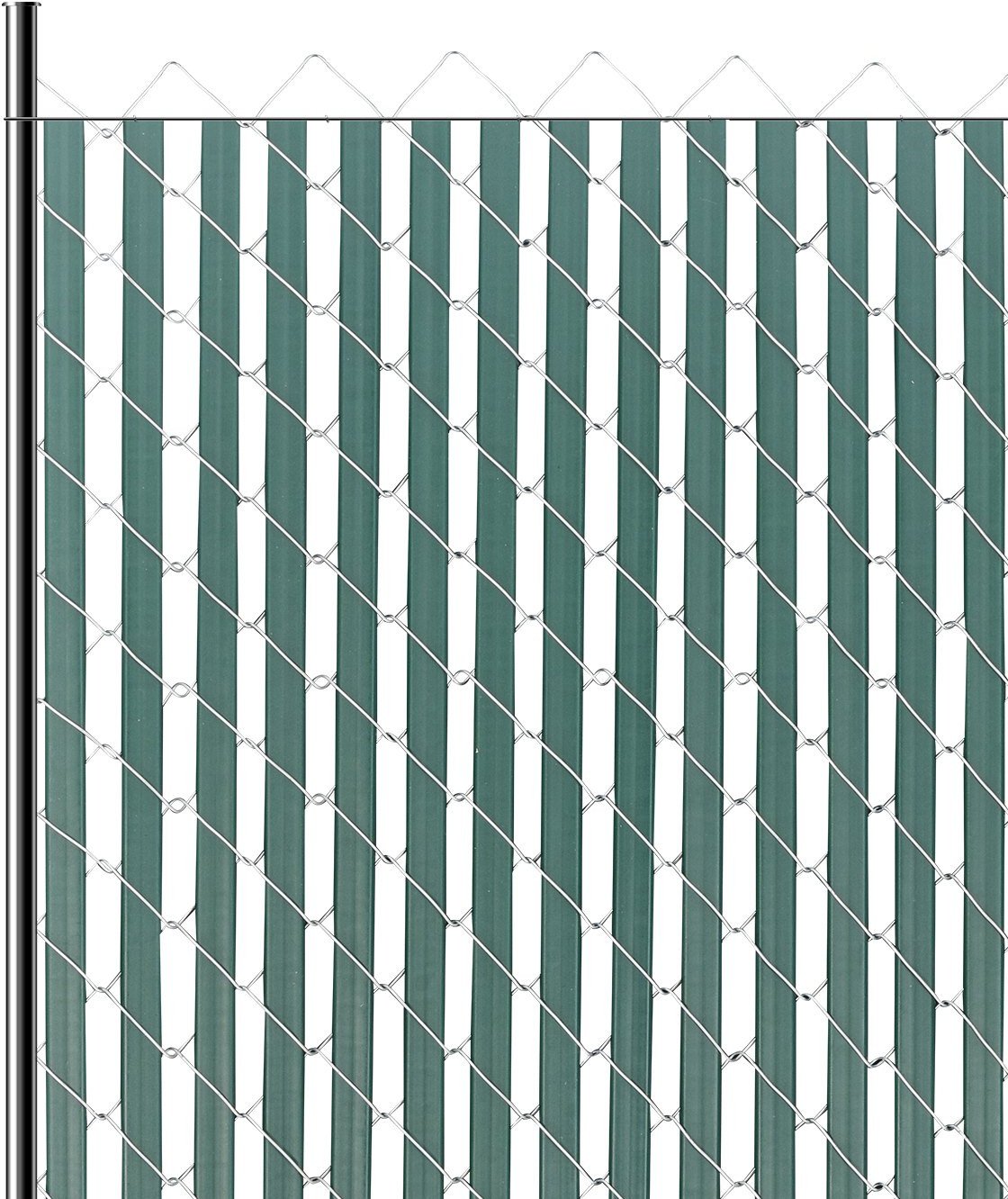 Panele Ogrodzeniowe Żaluzje Panel Zielone Podwójne Mocne 113 cm