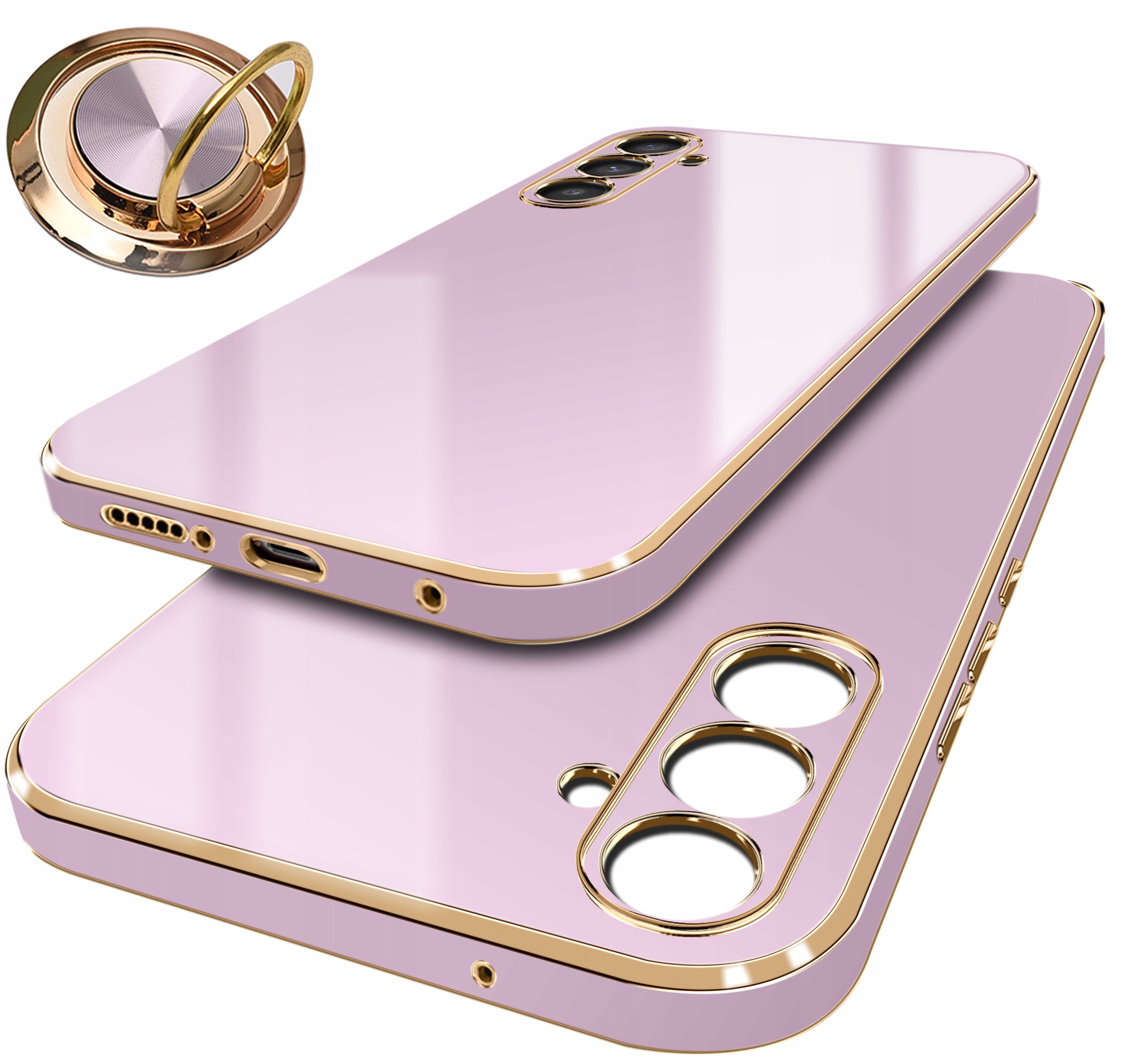 Etui do Samsung Galaxy S23 FE GLAMOUR CASE PLECKI + Szkło OCHRONNE 9H