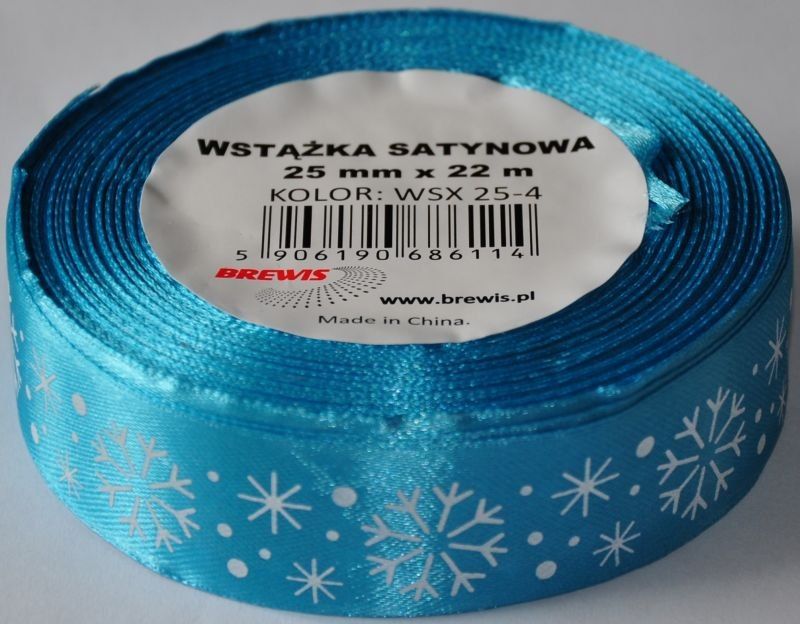 BREWIS Wstążka satynowa BREWIS Boże Narodzenie 25mm x 22m kolor 4 Brewis