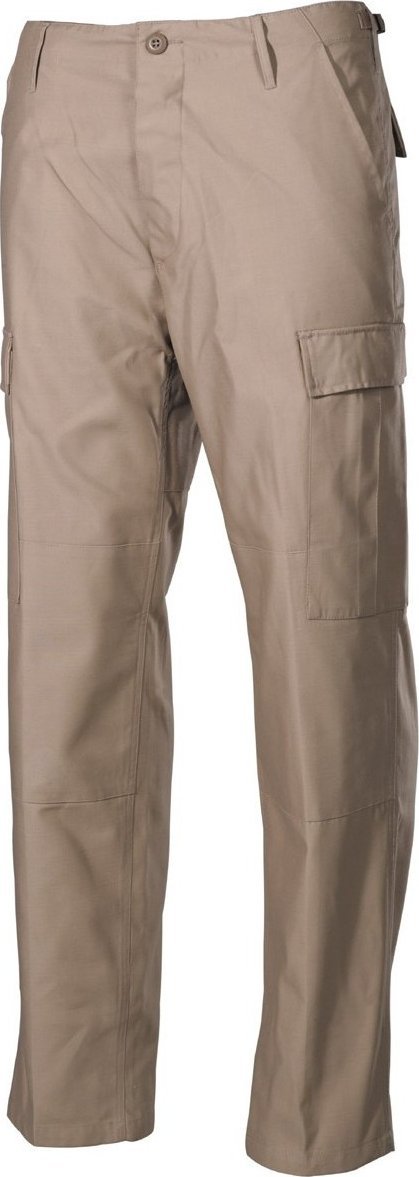 MFH Spodnie US BDU khaki wzmocnienia na kolanach i pośladkach M