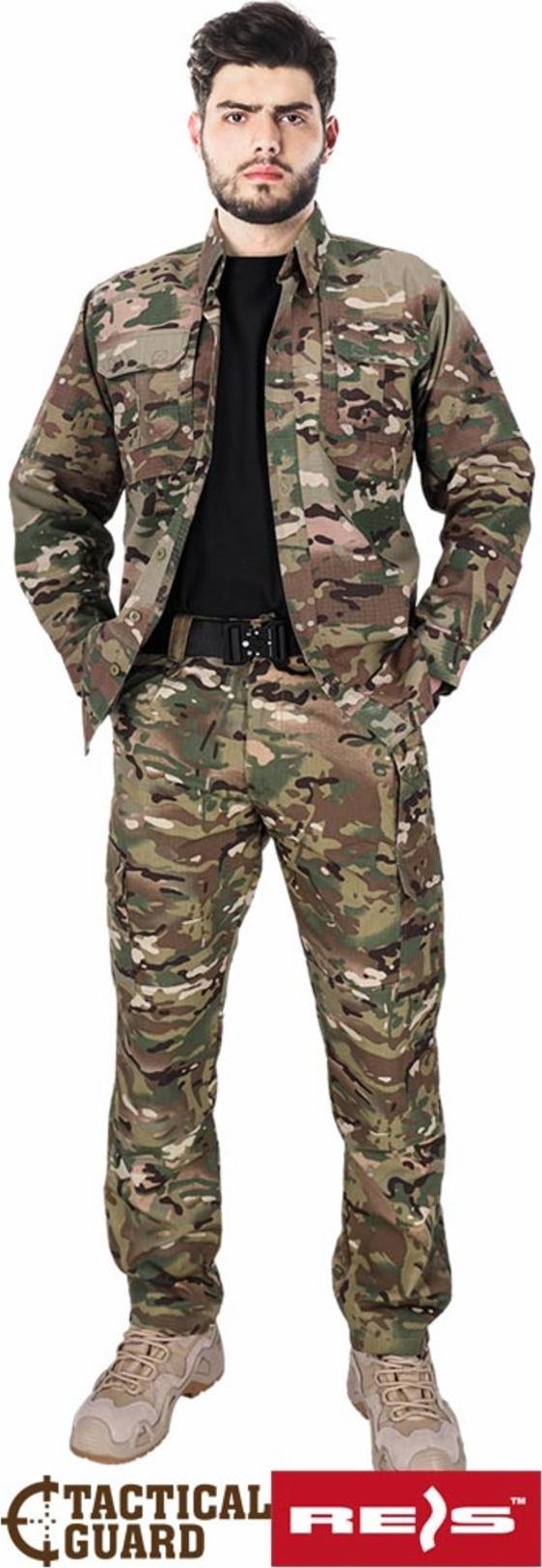 R.E.I.S. TG-DERR - Ubranie ochronne Tactical Guard w skład którego wchodzi bluza i spodnie do pasa, wykonane z tkaniny typu rip-stop 3XL