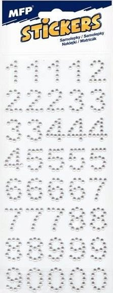 MFP paper naklejki kamyki - cyfry 40 szt. 19mm 8002 1032379