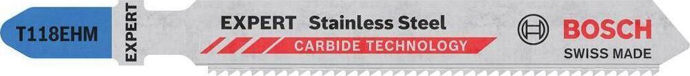 Bosch Brzeszczoty do wyrzynarek EXPERT Stainless Steel T118EHM 3 szt.