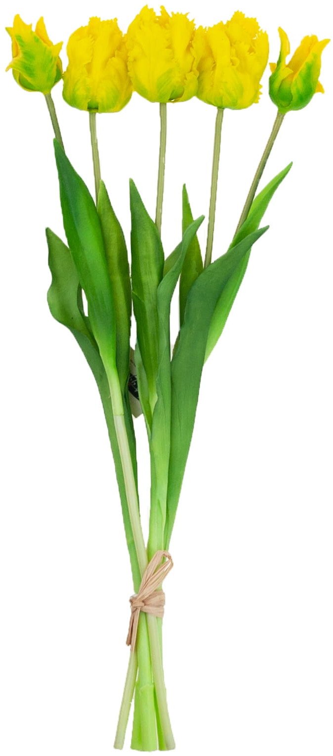 CV13899-3 TULIPANY BUKIET PAPUZIE SZTUCZNE GUMOWANE 5SZT