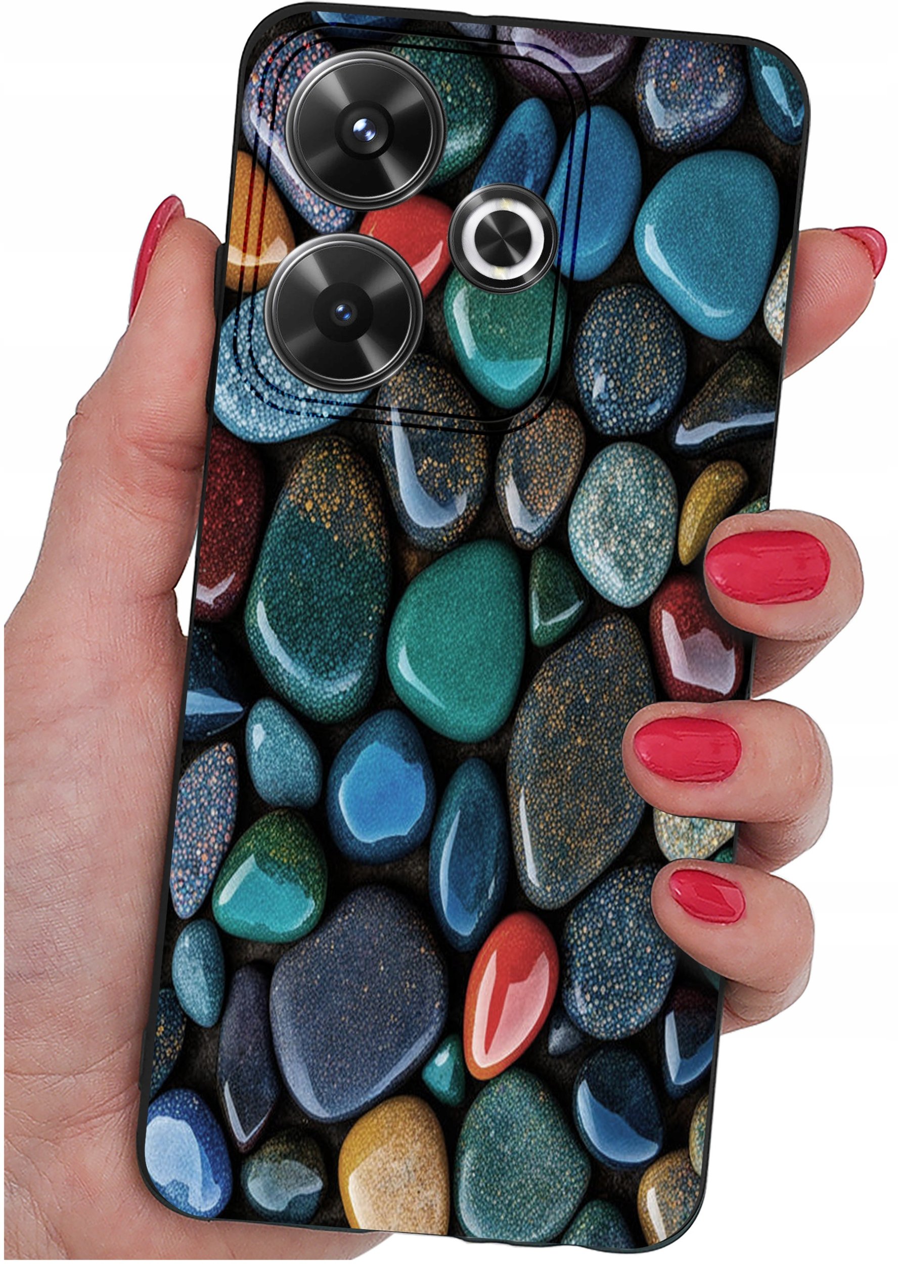 Etui do Xiaomi Redmi 13 4G WZORY |SILIKONOWE MATT CASE + SZKŁO 9H