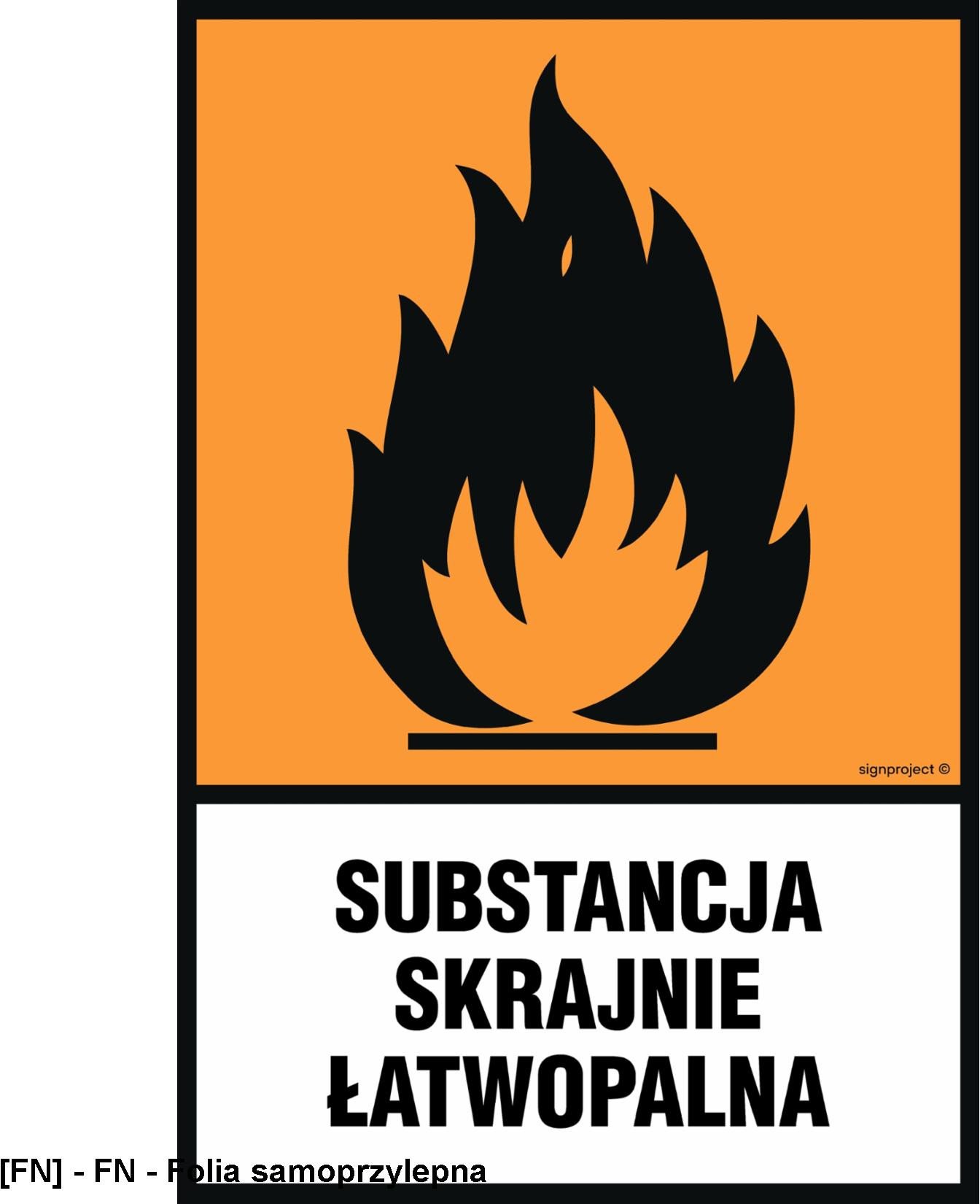 LB013 - Substancja skrajnie łatwopalna 75x113