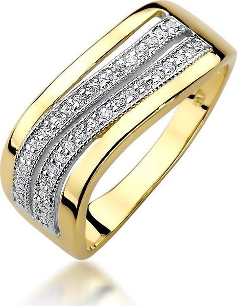 Best Diamonds złoty pierścionek z brylantem 0.18ct 15