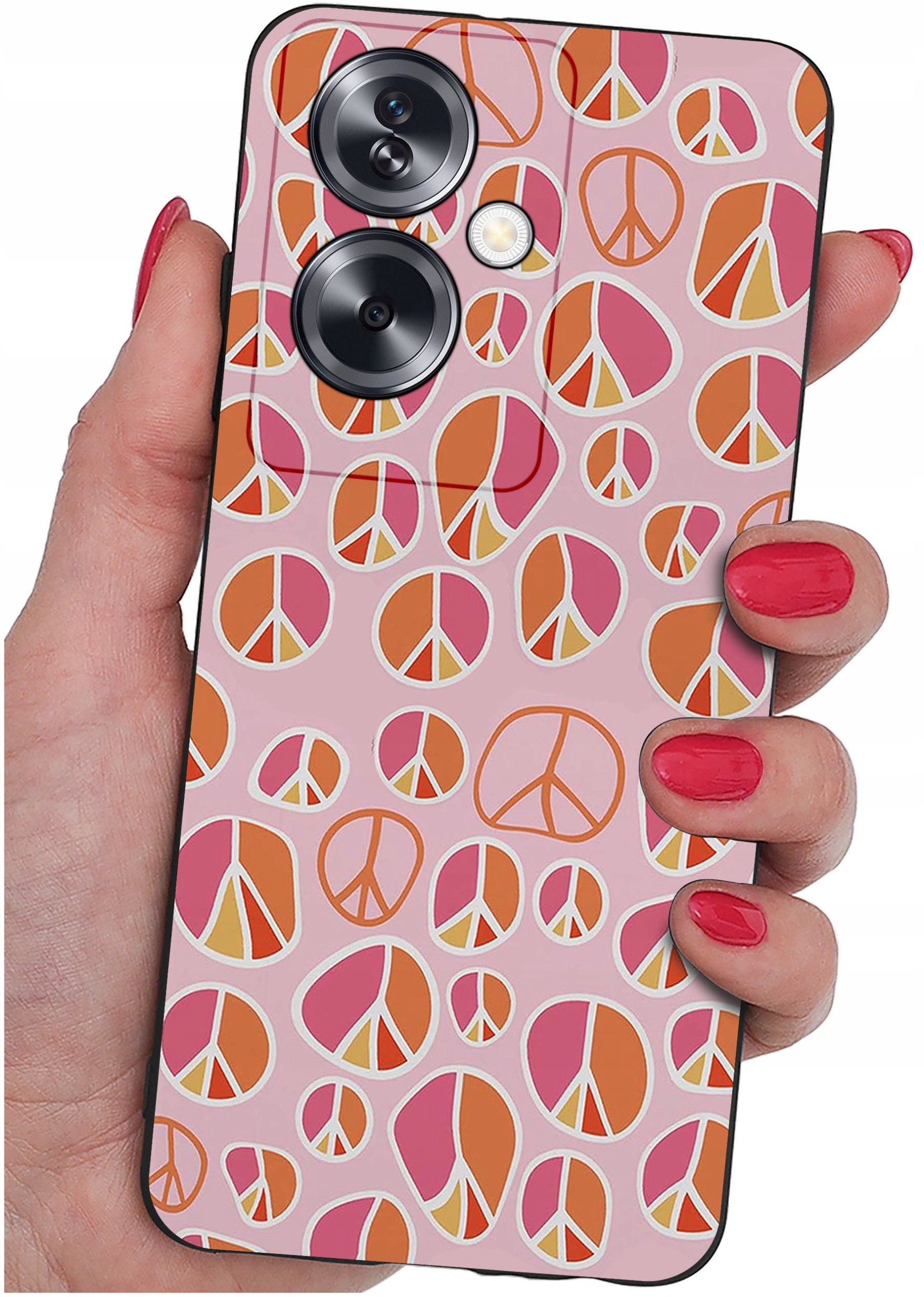 krainaGSM ETUI do Oppo A79 5G WZORY SILIKONOWE MATT CASE + SZKŁO ochronne 9H