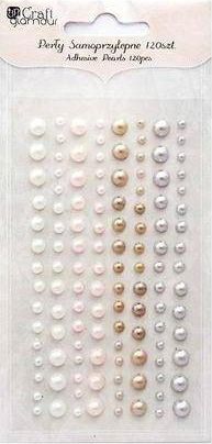 DP Craft PerĹ‚y samoprzylepne 120 sztuk Mocca Cream
