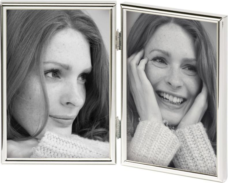 Ramka Walther Chloe, 2x10x15, podwojna, srebrna (WD215S)