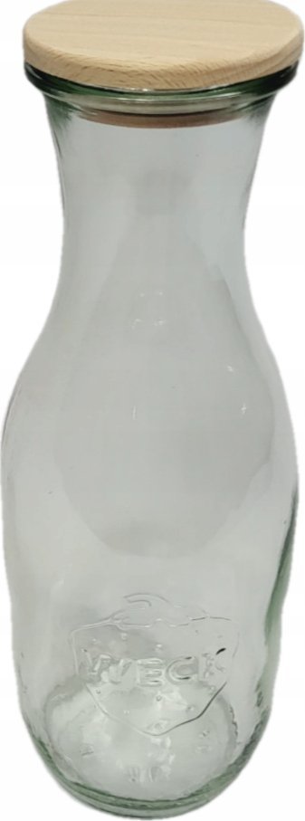Wamar-Sosenka Zestaw Karafek WECK Pojemność 1062 ml średnica 60mm 6 sztuk + Drewniane wieka