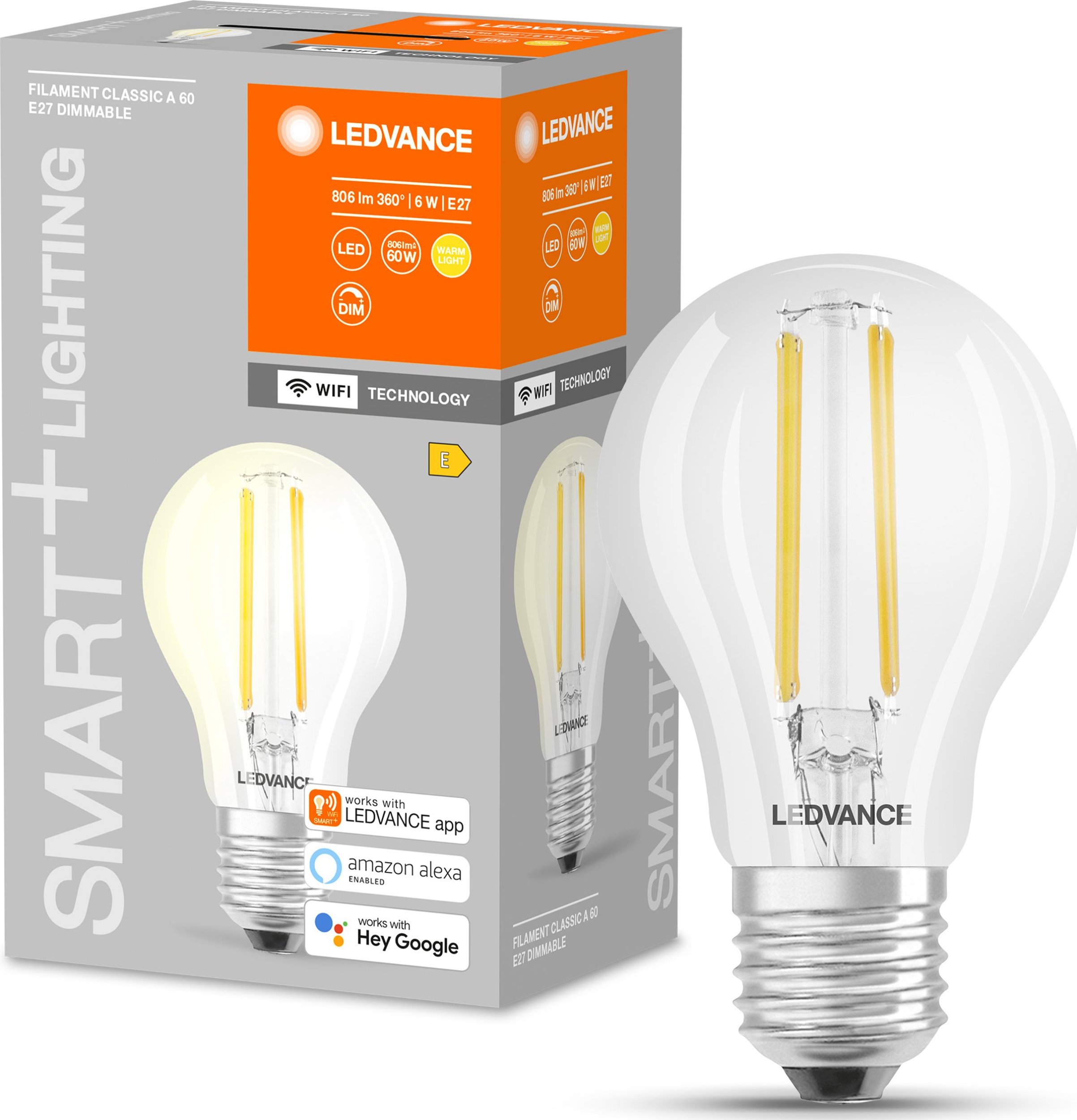 Osram Ledvance Żarówka LED SMART+WiFi 60 E27 6W 2700K