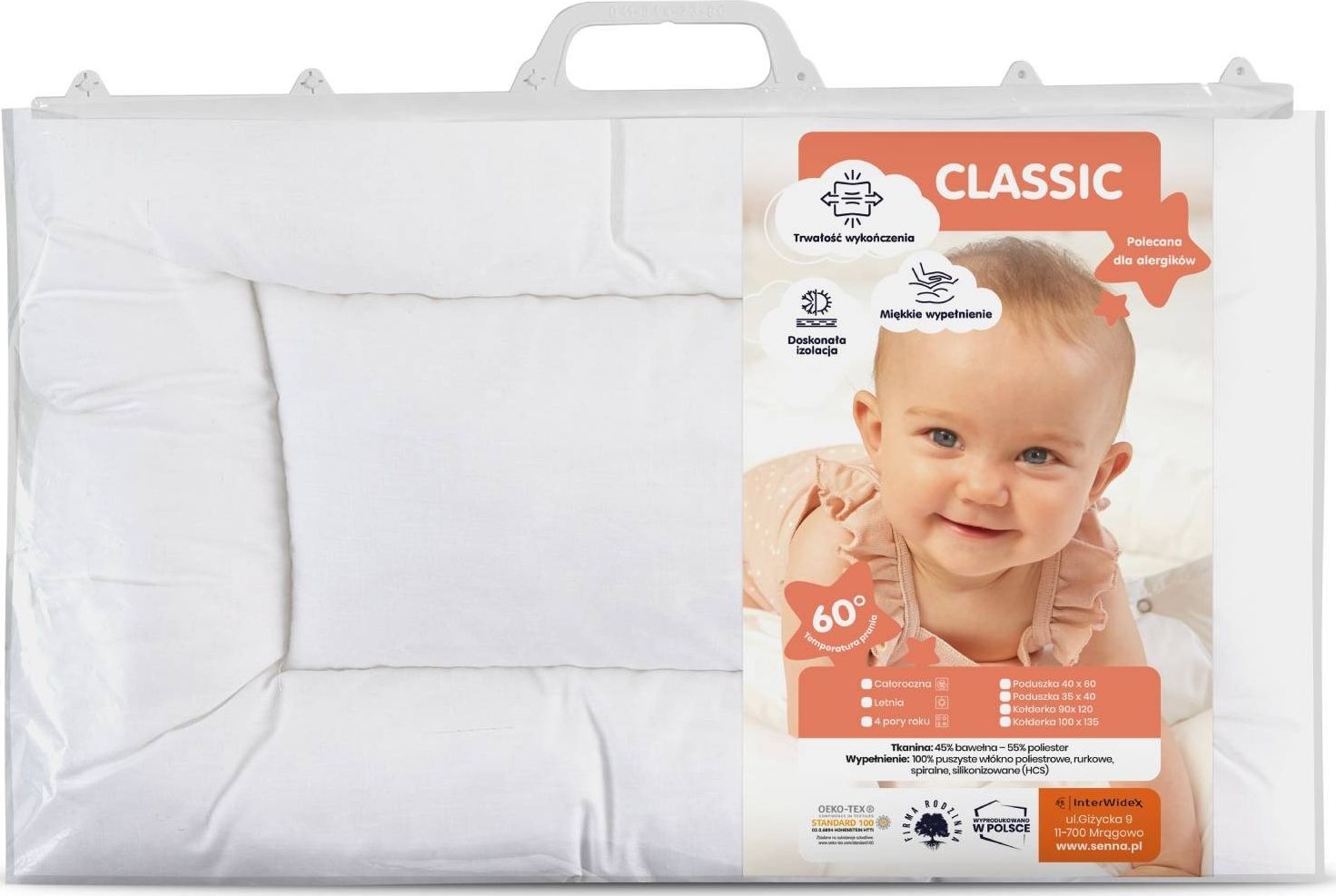 CLASSIC-PODUSZECZKA DZIECIĘCA 40X60