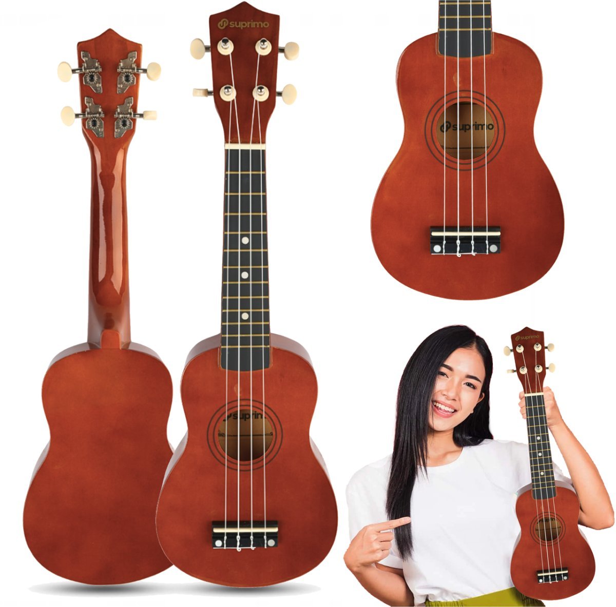 SUPRIMO UK21 DW ukulele sopranowe 21"" ciemne drewn