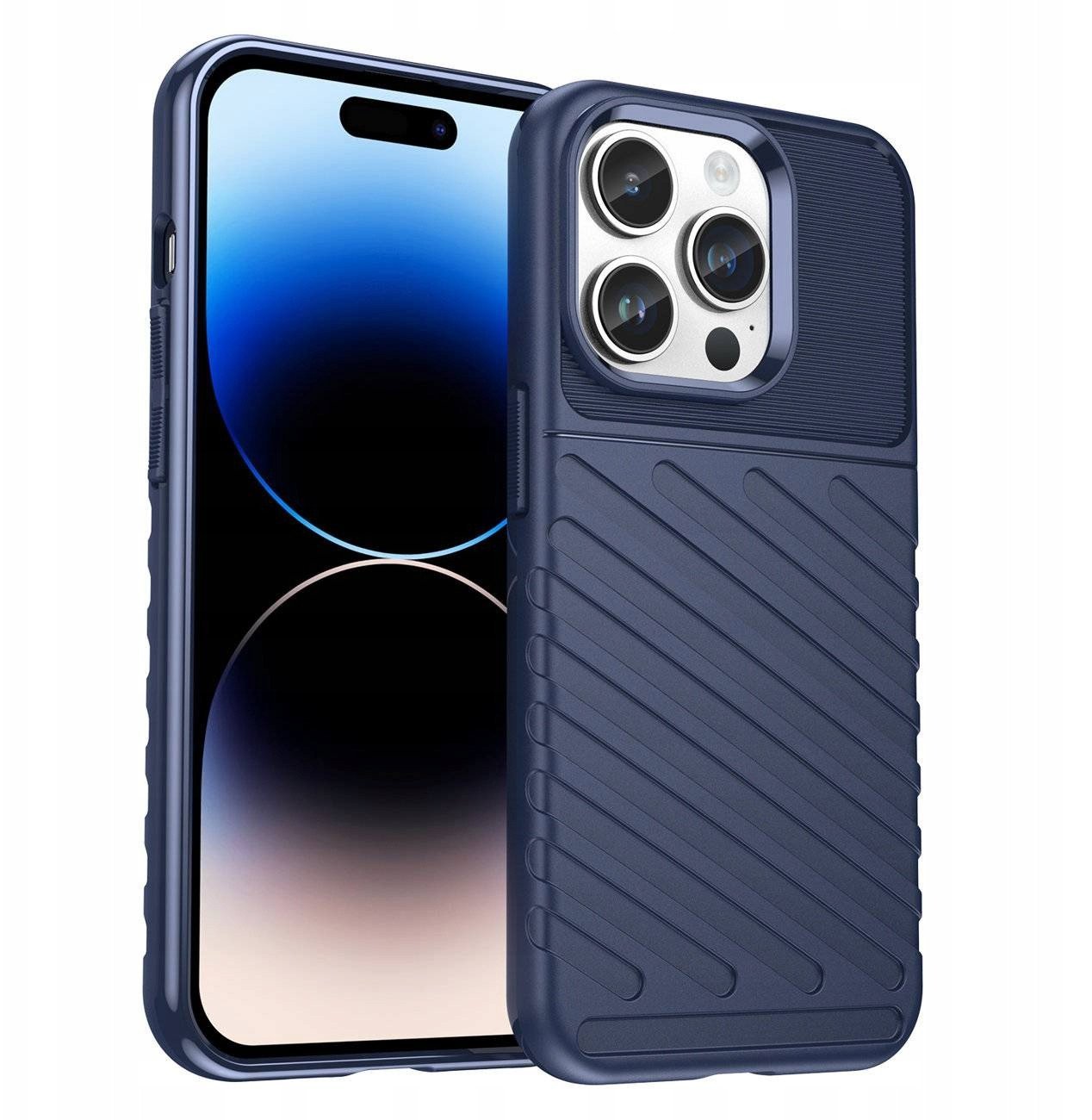 Thunder Case etui iPhone 14 Pro Max pancerny pokrowiec niebieski