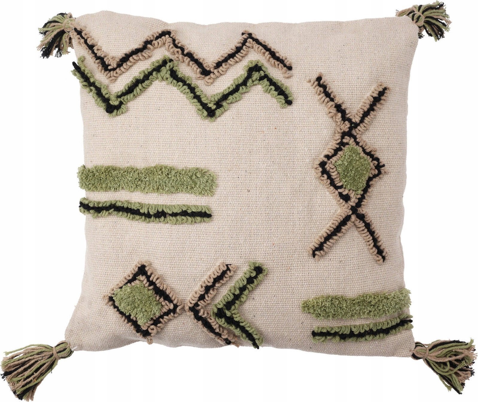Dekoracyjna poduszka bawełniana z chwostami, 45 x 45 cm