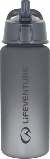 Lifeventure Flip-Top Water Bottle, Grey