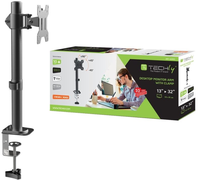 Uchwyt na monitor 13-32" LCD 10 kg biurkowy obrotowy