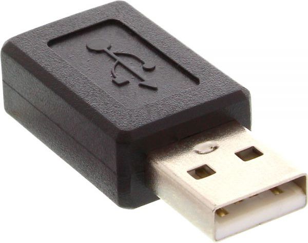Adapter USB InLine miniUSB - USB Czarny (33500A)