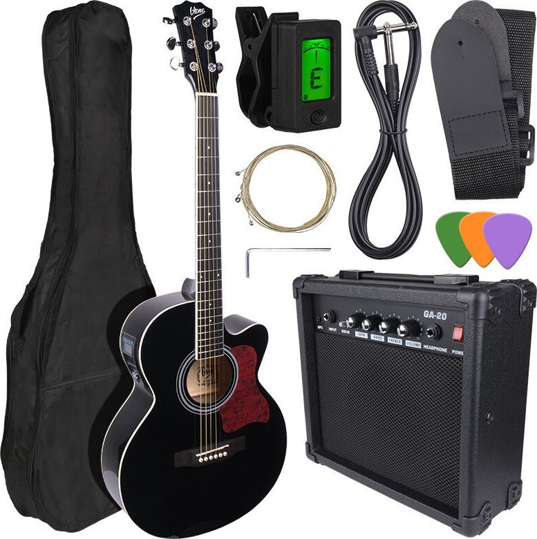V-Tone V-TONE EAG SET BK gitara elektroakustyczna + wzmacniacz gitarowy zestaw BLACK