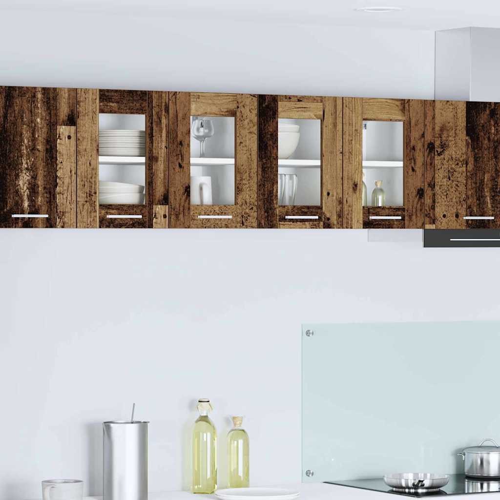 vidaXL Szafka wisząca z półką Riga Stare drewno 60 x 31 x 40 cm