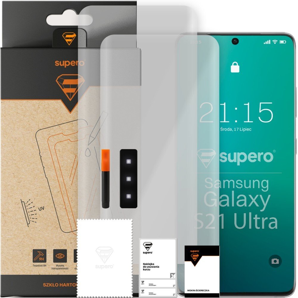 SUPERO Szkło hartowane UV do Samsung Galaxy S21 Ultra