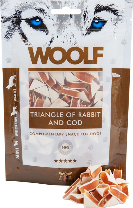 Brit WOOLF 100g RABBIT TRIANGLE COD