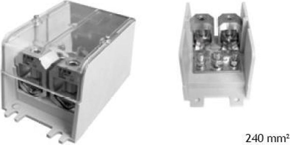 Simet Odgałęźnik instalacyjny zacisk: 2x120mm2, 1x35 mm2, 2x25mm2 szary LZ 1x24016 (84002002)