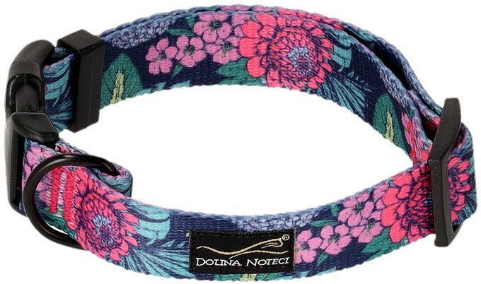 Dolina Noteci Obroża regulowana dla psa Kwiatowy Zakątek M 2 cm x 25 - 42 cm