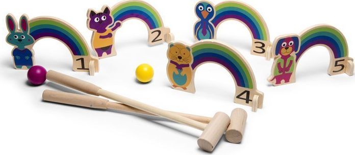 BS Toys BS Toys, Drewniany krykiet Tęcza