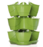 Prosperplast Doniczka 3-elementowa COUBI 295mm biała - DKN3003-S449