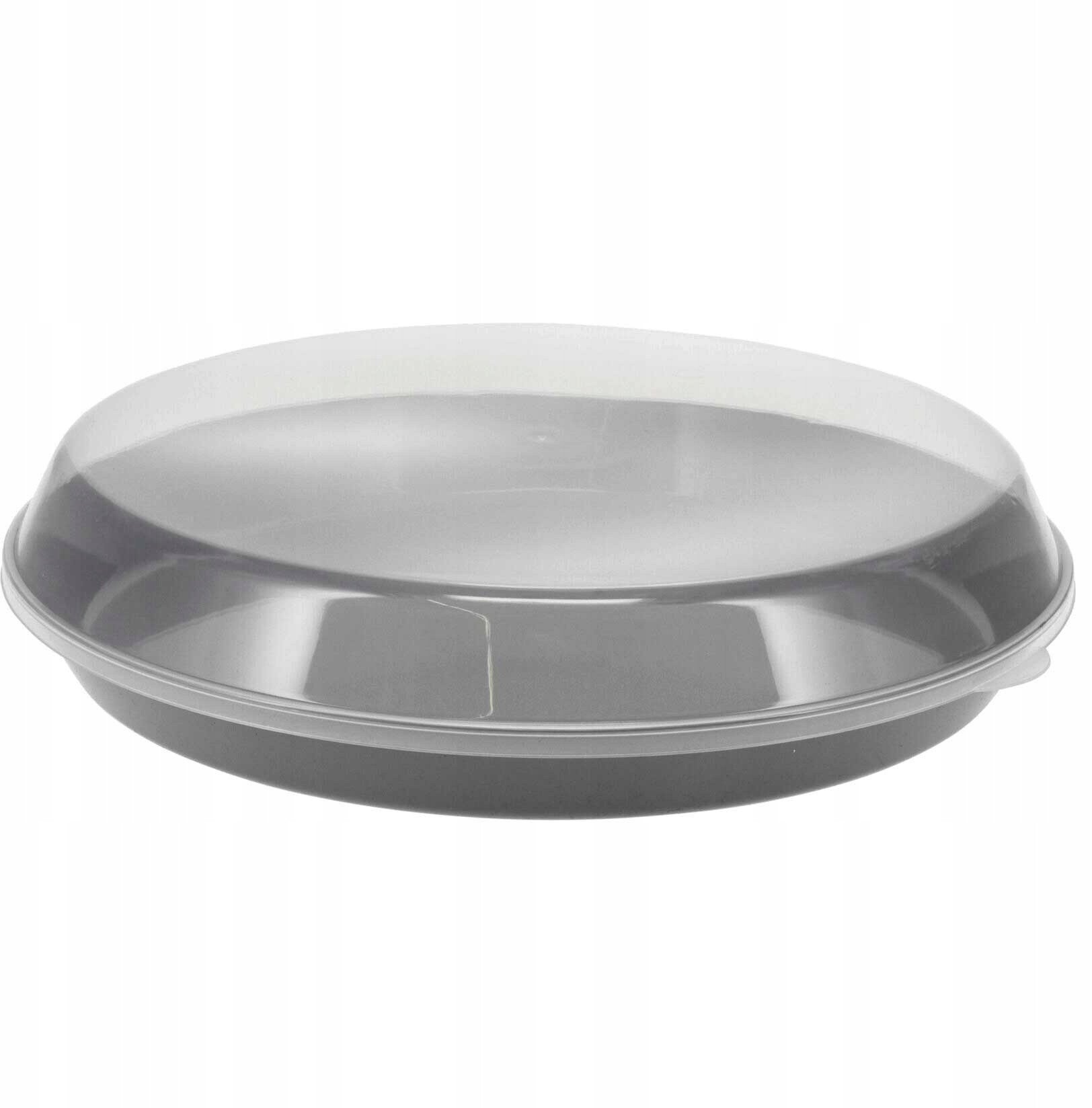 Taca z tworzywa sztucznego z pokrywką, Ø 35,5 x 8,5 cm