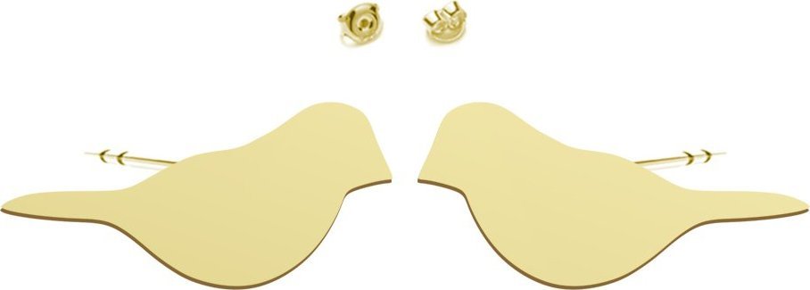 Radziszewska Jewellery Kolczyki z Gołębiami srebro pozłacane