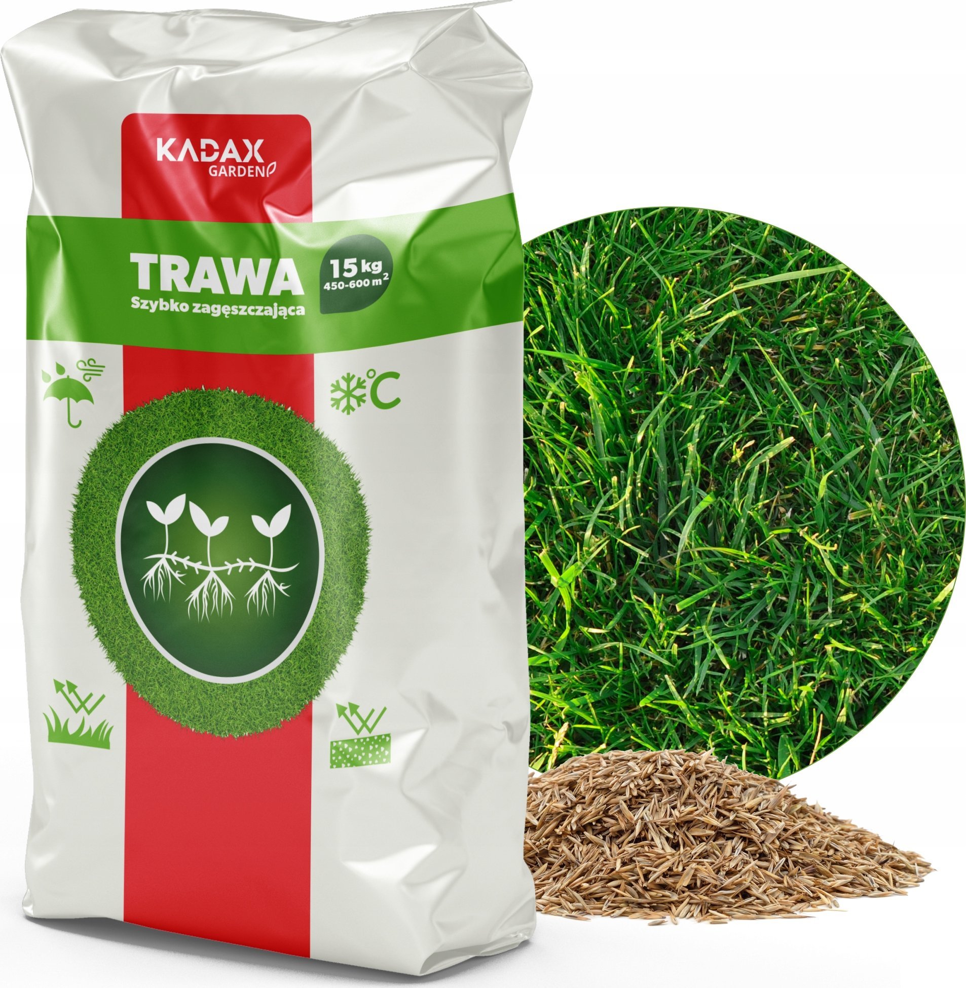 Kadax Trawa Uniwersalna Szybko Zagęszczająca 15kg 600M2