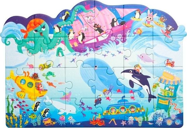 Robotime Technology ROBOTIME Puzzle Drewniane Kolorowanka Wodny Świat