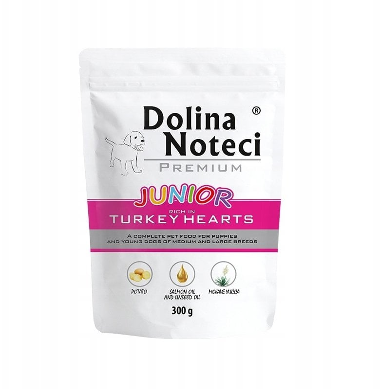 Dolina Noteci Pies 300g JUNIOR serca z indyka SASZETKA /10
