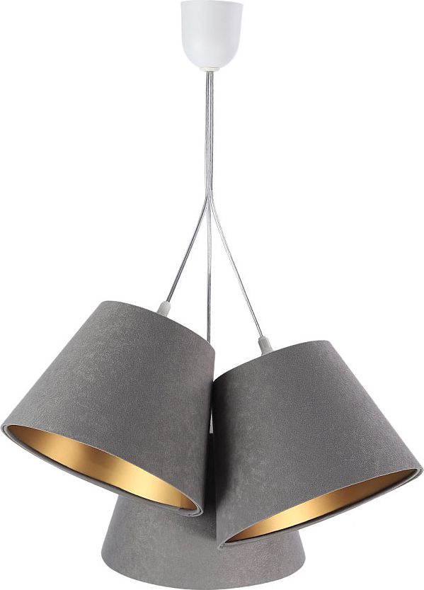 Lampa wisząca Lumes Szaro-złota lampa wisząca glamour - EXX68-Botina