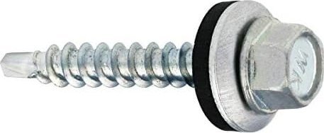 Wkręt-met Wkręt farmerski montażowy fasadowy samowiercący 4,8x35 mm 100 sztuk chrom