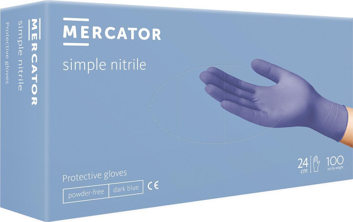 Mercator Medical Rękawice nitrylowe MERCATOR simple nitrile S 100s. () - RP30003002_0002