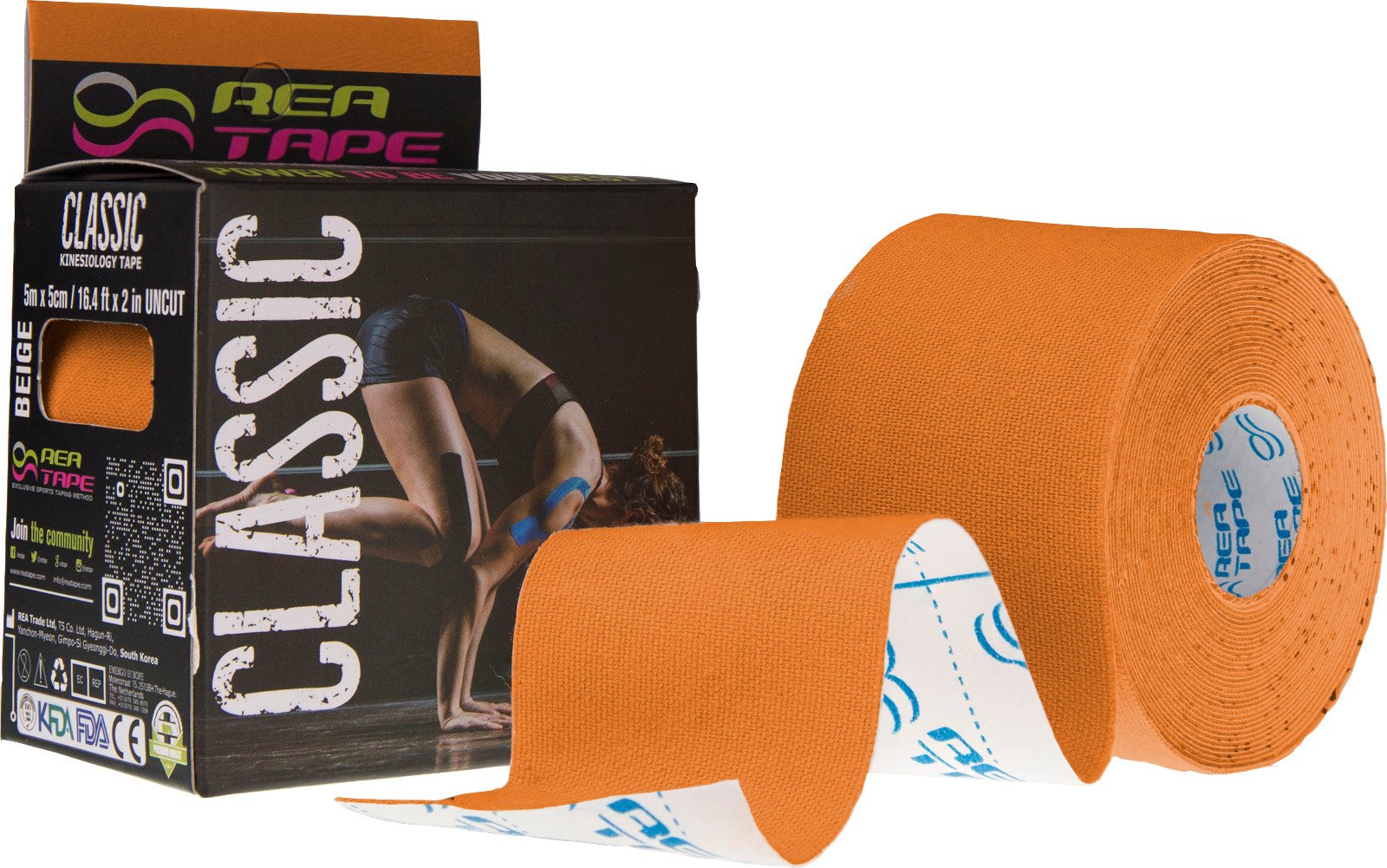 REA TAPE Classic (Pomarańczowy) 5x5cm 1szt