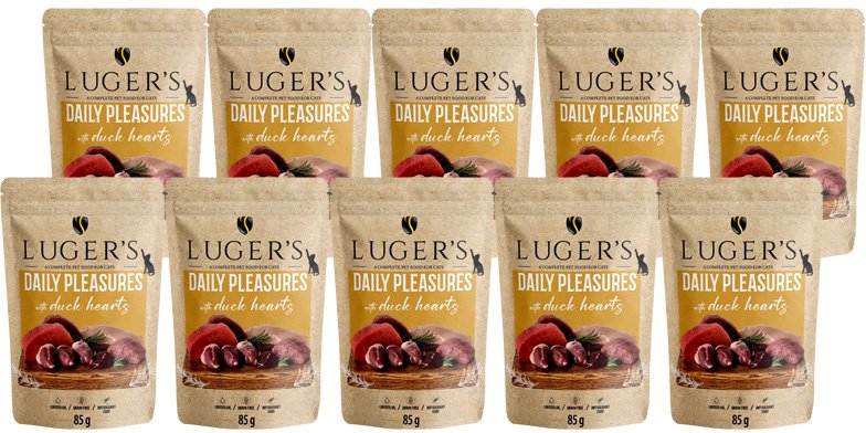 Karma mokra dla kota Luger's Daily Pleasures z sercami z kaczki zestaw 10 x 85 g