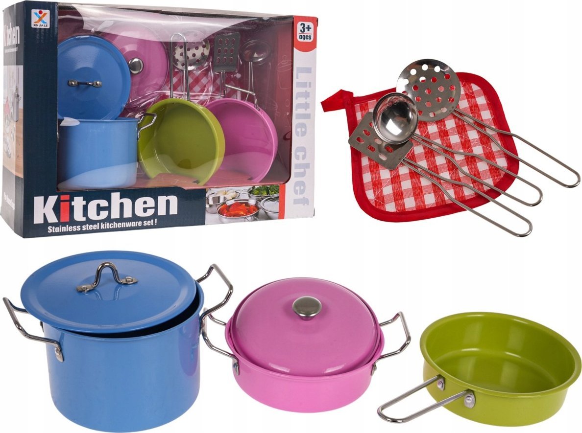Ramiz Metalowe Kolorowe Garnki + Akcesoria