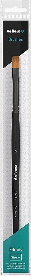 Vallejo Vallejo: B04006 - Effects - Flat Rectangular Brush - Synthetic 6