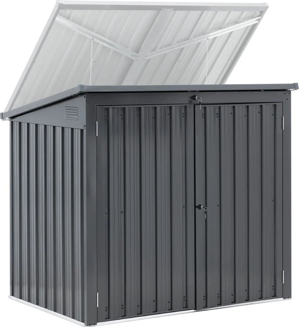 Osłona obudowa na 2 kosze kubły na śmieci 240 l metalowa