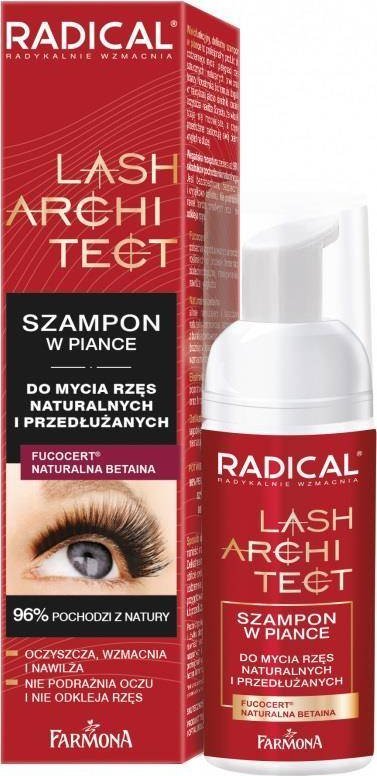 Farmona Radical Lash Architect szampon w piance do mycia rzęs naturalnych i przedłużanych 50ml