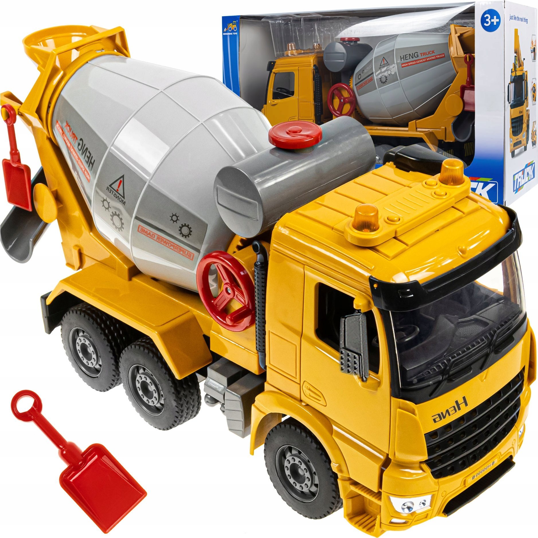 Duży Samochód Dla Dzieci Betonowóz Betoniarka Napęd Dźwięk Światło Gruszka